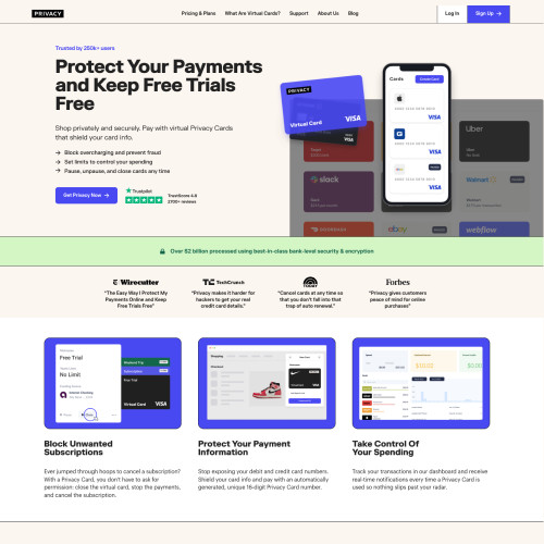Secure Online Payments with Privacy's Virtual Cards