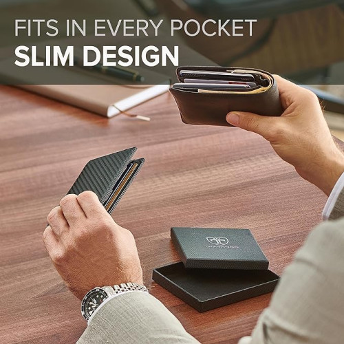 TRAVANDO Slim Wallet with RFID Block & Money Clip - Stylish Security
