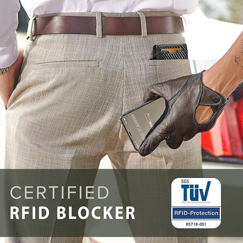 TRAVANDO Slim Wallet with RFID Block & Money Clip - Stylish Security