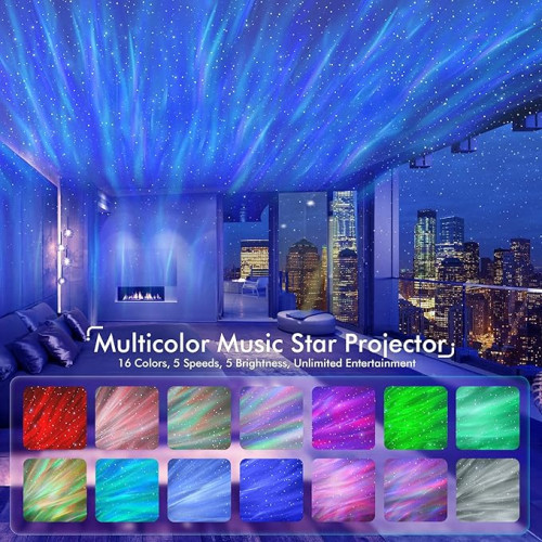 Galaxy Projector Night Light with Bluetooth Speaker and White Noise Machine