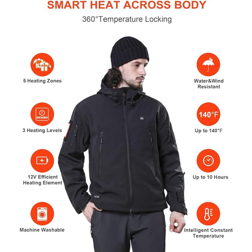 DEWBU Heated Jacket for Men: Stay Warm All Winter Long